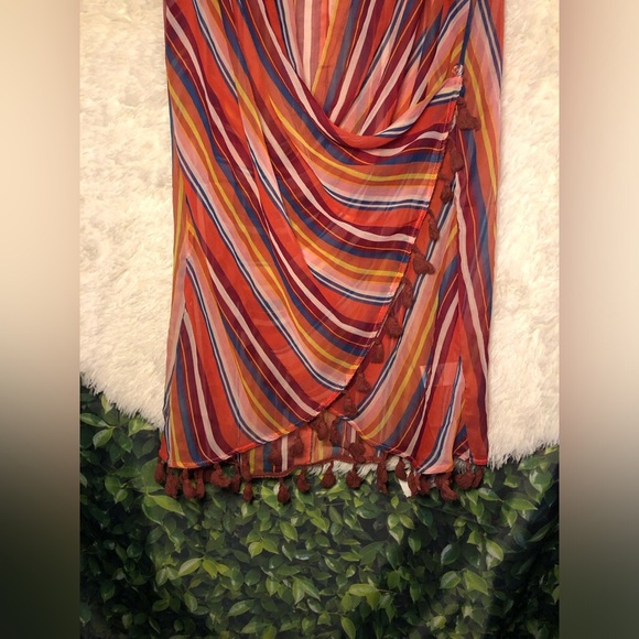 Striped Multicolor Sleeveless Coverup Dress - Picture 5 of 12